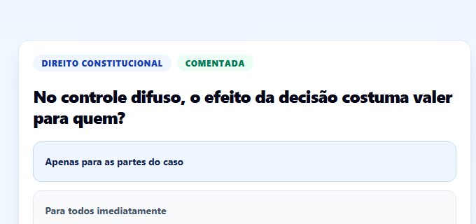 Questão comentada real dentro da plataforma Direito Desenhado