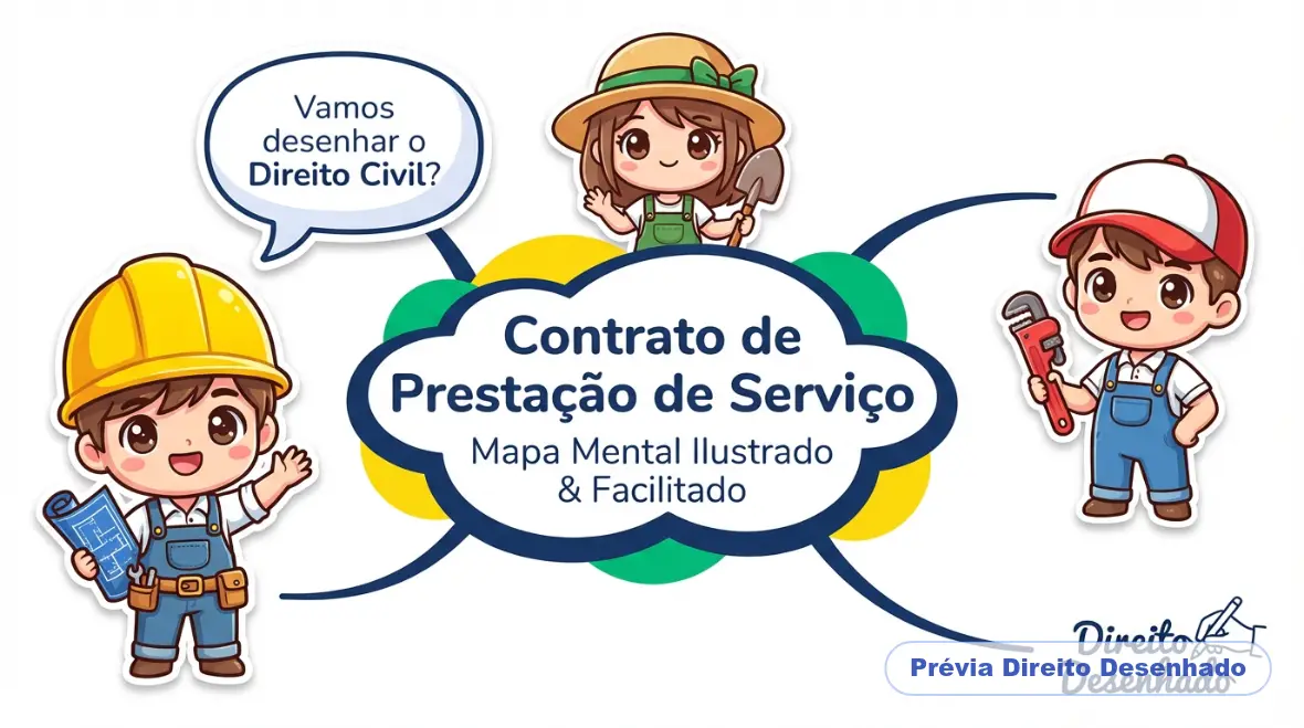 Mapas mentais de Direito Civil: Contrato de Prestação de Serviços