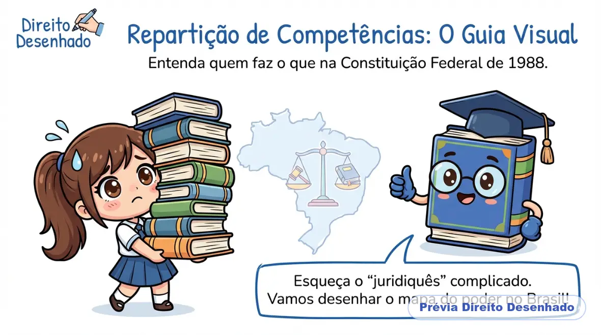 Mapas mentais de Direito Constitucional: Repartição de Competência