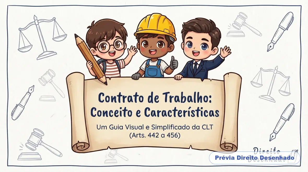Mapas mentais de Direito do Trabalho: Contrato de Trabalho: Conceito e Características
