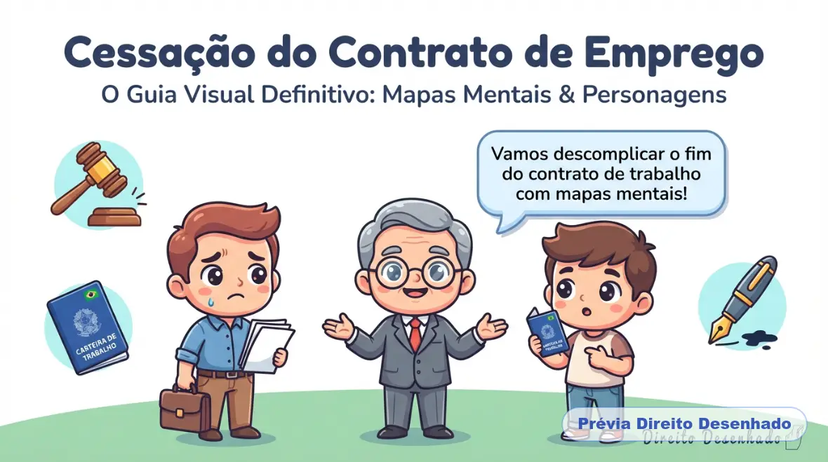 Mapas mentais de Direito do Trabalho: Cessação do Contrato de Emprego