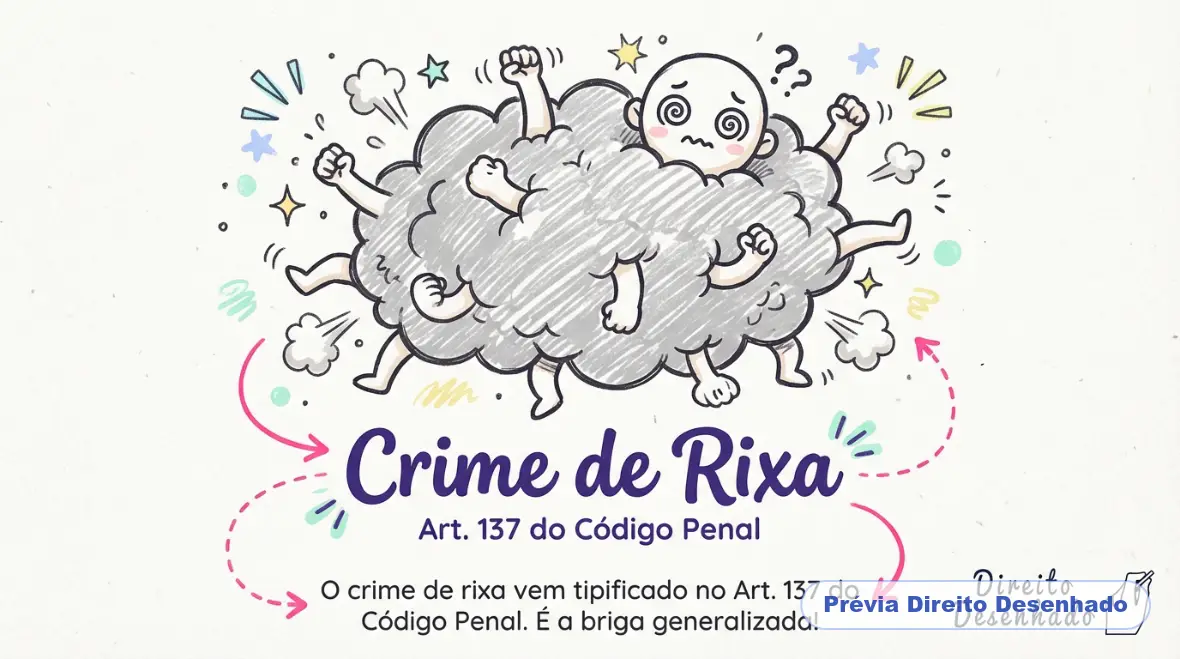 Mapas mentais de Direito Penal: Crime de Rixa