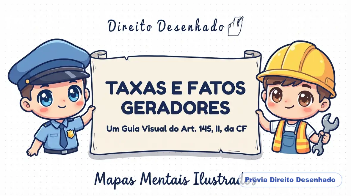 Mapas mentais de Direito Tributário: Taxas e Fatos Geradores