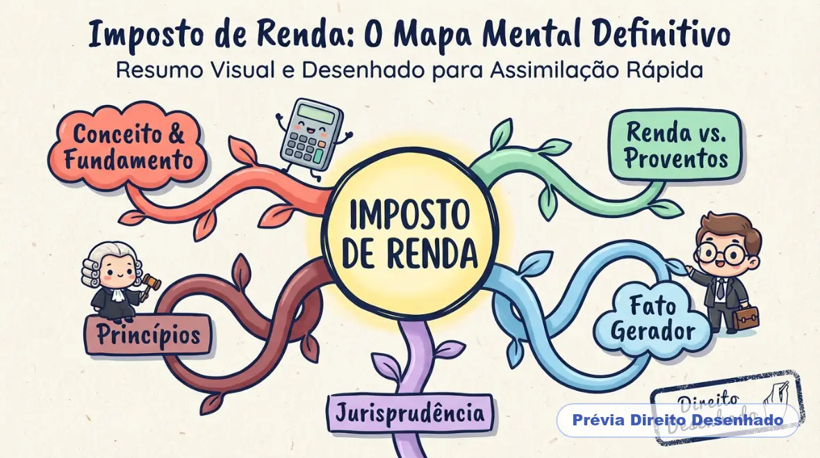 Mapas mentais de Direito Tributário: Imposto de Renda - IR