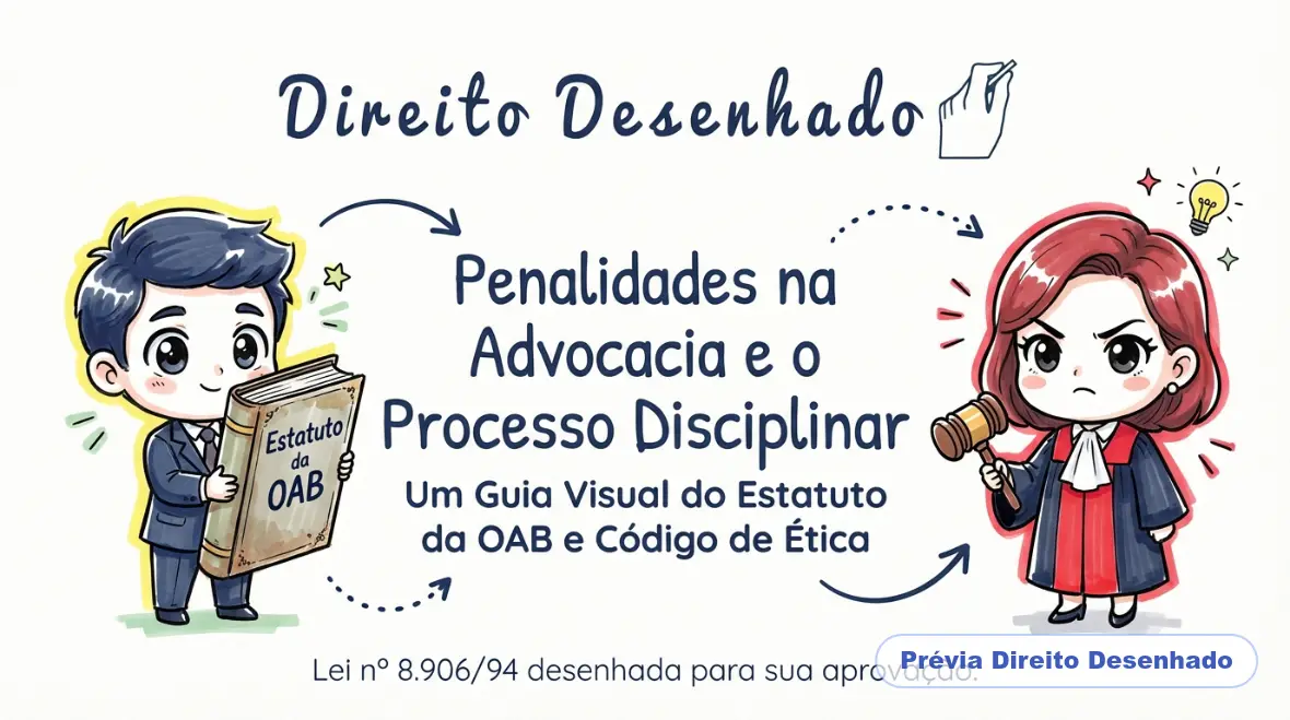 Mapas mentais de Ética - OAB: Penalidades e Procedimentos