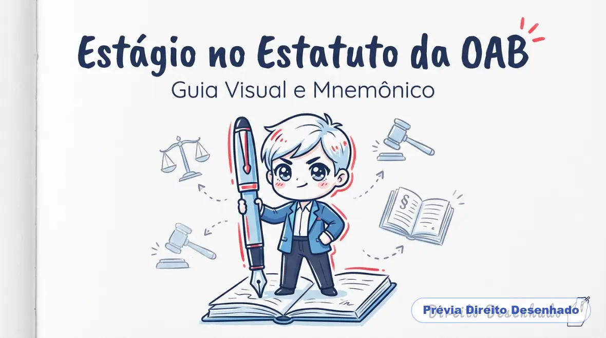 Mapas mentais de Ética - OAB: Estágio no Estatuto da OAB