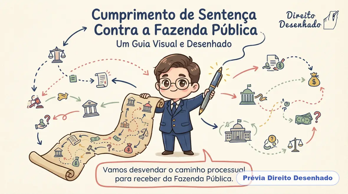 Mapas mentais de Processo Civil: Cumprimento de Sentença Contra a Fazenda Pública