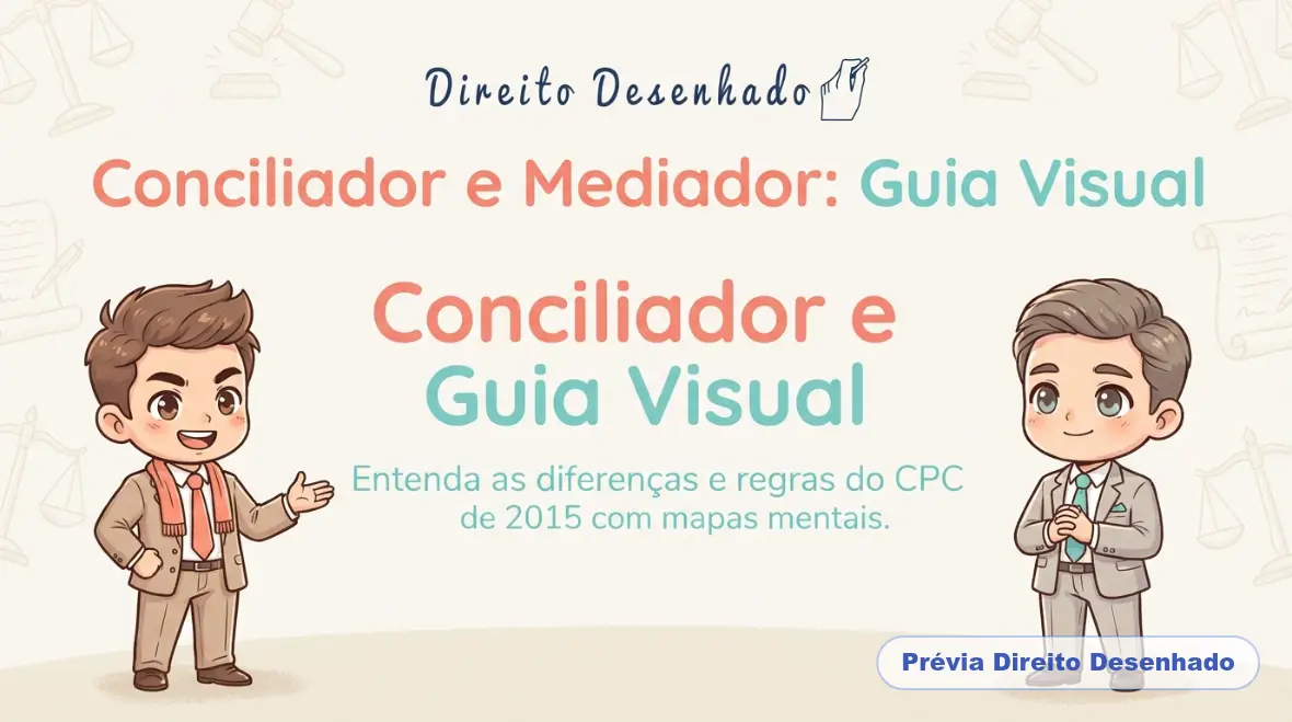 Mapas mentais de Processo Civil: Conciliador e Mediador