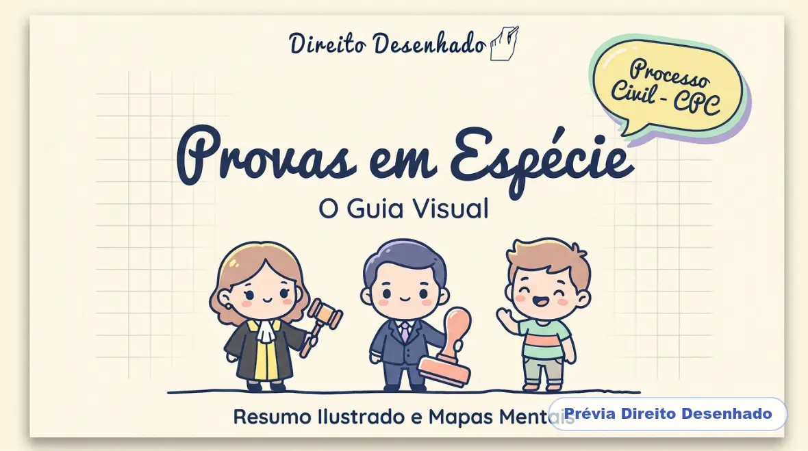 Mapas mentais de Processo Civil: Provas em Espécie