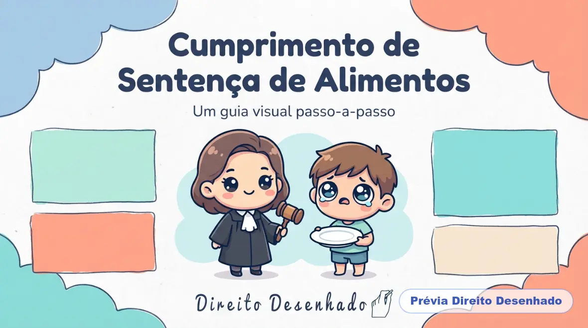 Mapas mentais de Processo Civil: Cumprimento de Sentença de Alimentos