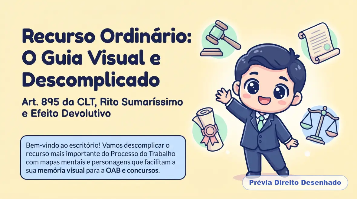 Mapas mentais de Processo do Trabalho: Recurso Ordinário