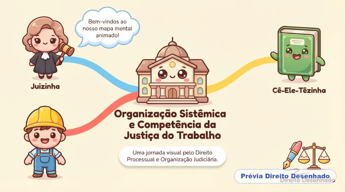 Mapas mentais de Processo do Trabalho: Organização da Justiça do Trabalho