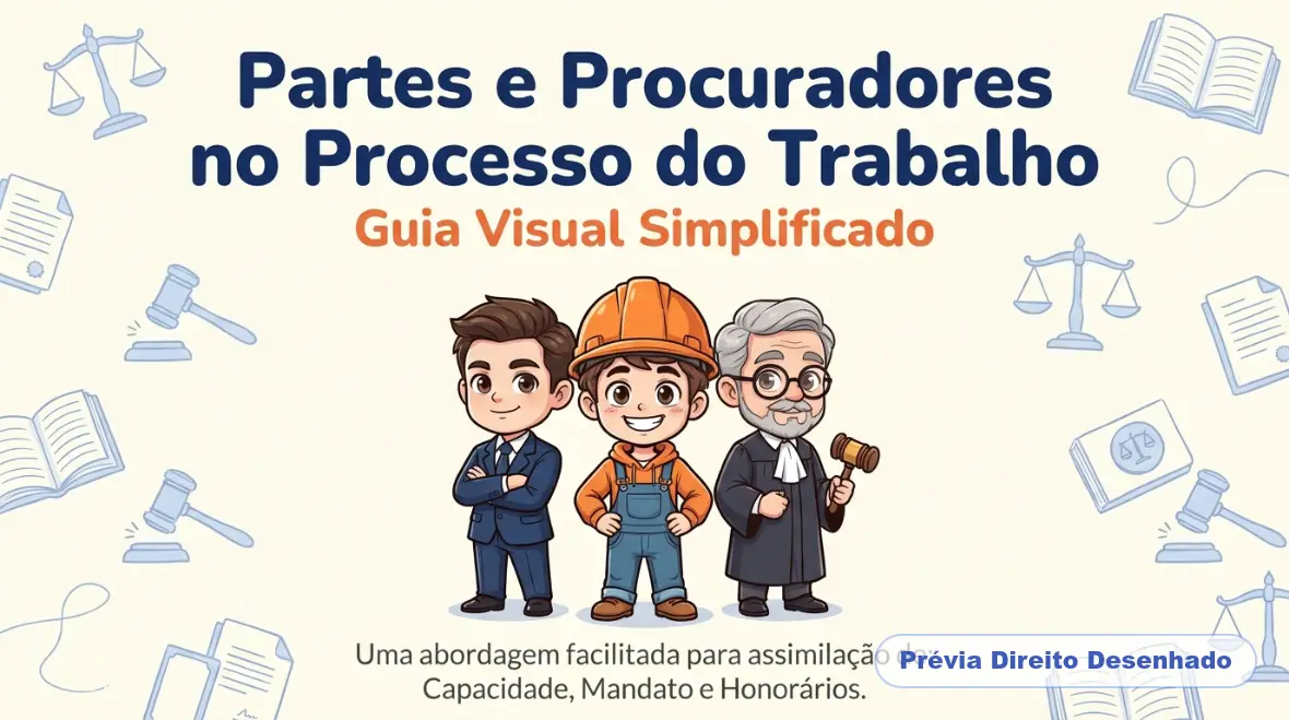 Mapas mentais de Processo do Trabalho: Partes e Procuradores