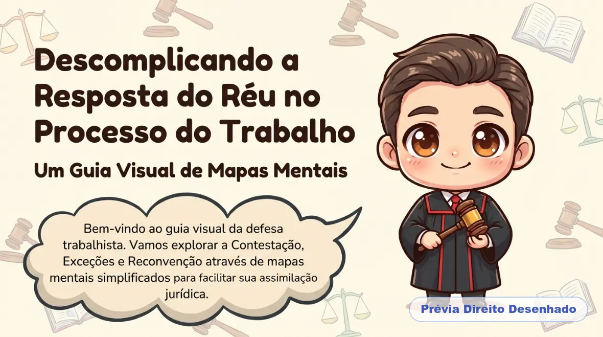 Mapas mentais de Processo do Trabalho: Resposta do Réu
