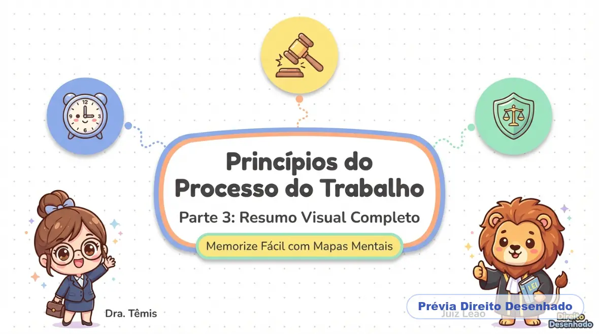 Mapas mentais de Processo do Trabalho: Princípios de Processo do Trabalho - Parte 3