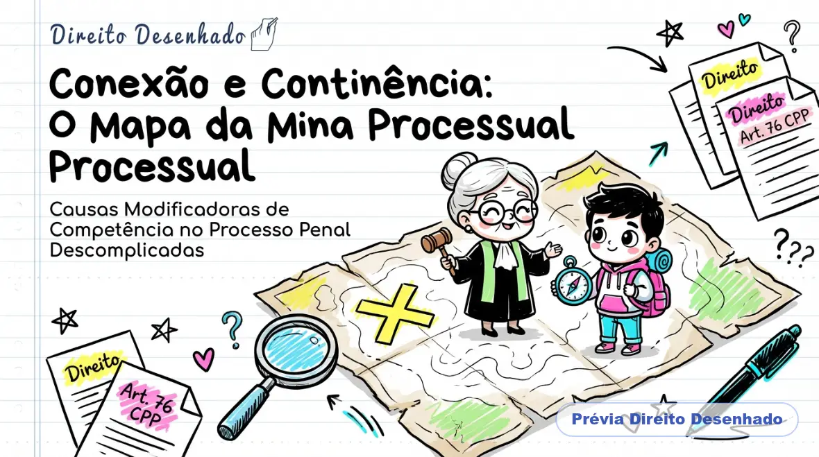 Mapas mentais de Processo Penal: Conexão e Continência