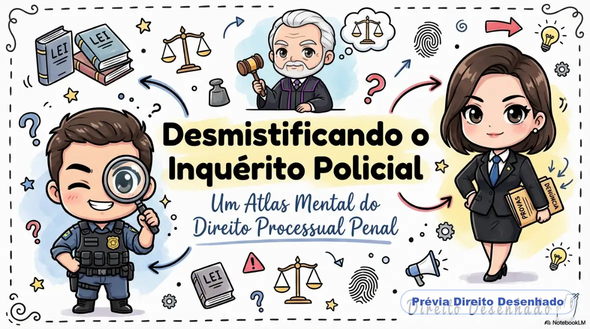 Mapas mentais de Processo Penal: Inquérito Policial: Conceito, Natureza Jurídica e Mais