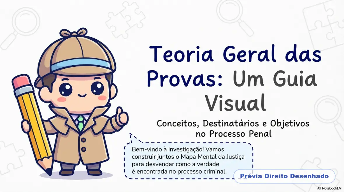 Mapas mentais de Processo Penal: Teoria Geral das Provas: Ônus, Valoração e Mais